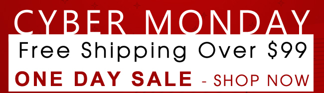 Cyber Monday - Free Shipping Over $99 - ONE DAY SALE - shop now