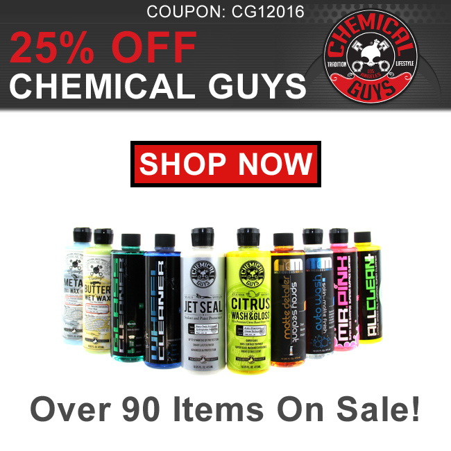 25% Off Chemical Guys - Coupon Code CG2016 - Shop now