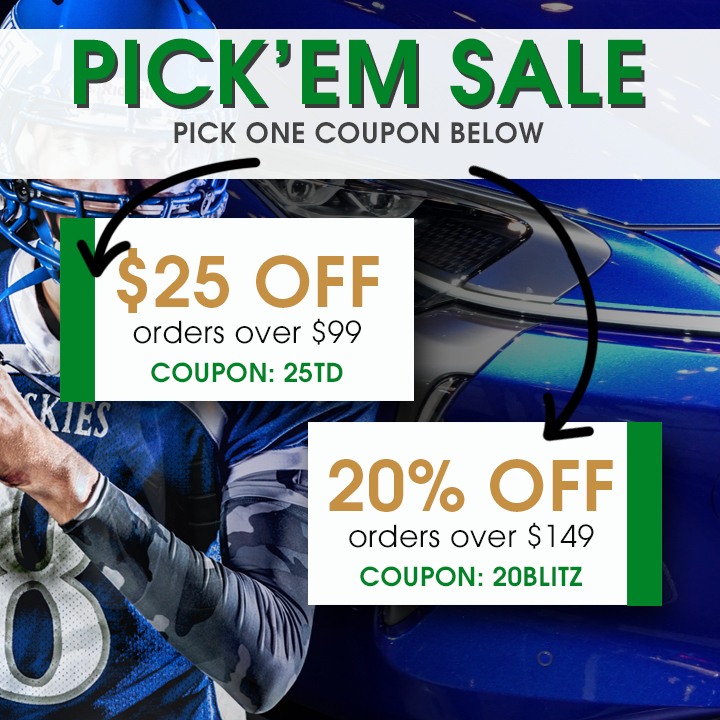 Pick'em Sale - Pick One Coupon - $25 Off Orders Over $99 Coupon 25TD or 20% Off Orders Over $149 Coupon 20Blitz