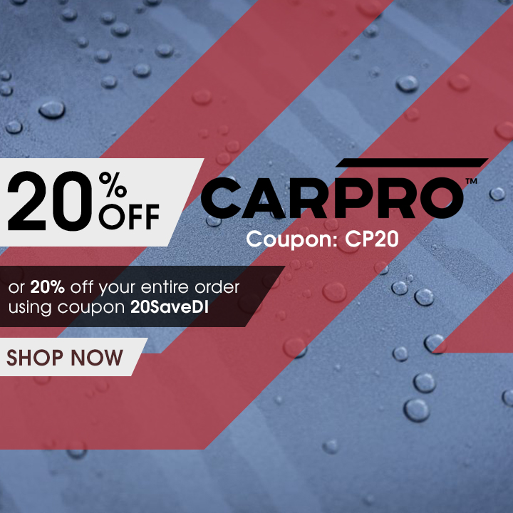 20% Off CarPro Coupon CP20 or 20% off your entire order using coupon 20SaveDI - Shop Now