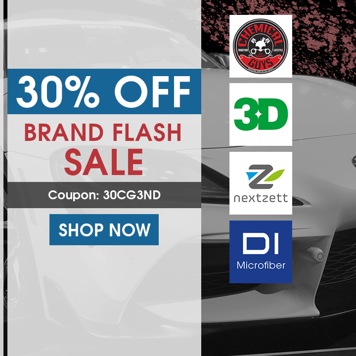 30% Off Brand Flash Sale On Chemical Guys, 3D, Nextzett, and DI Microfiber - Coupon 30CG3ND - Shop Now