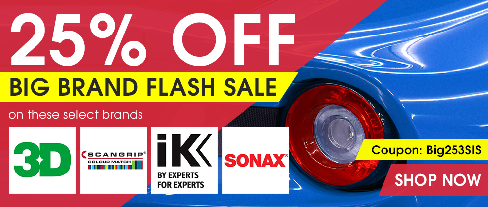 25% Off Big Brand Flash Sale On These Select Brands: 3D, Scangrip, IK, and Sonax - Coupon Big253SIS - Shop Now