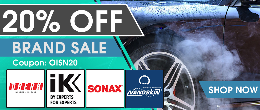 20% Off Brand Sale - Oberk, IK, Sonax, and Nanoskin - Coupon OISN20 - Shop Now