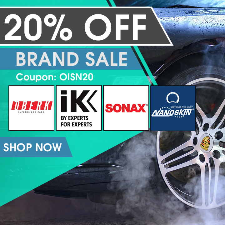 20% Off Brand Sale - Oberk, IK, Sonax, and Nanoskin - Coupon OISN20 - Shop Now