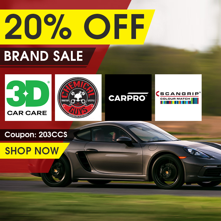 20% Off Brand Sale - 3D, Chemical Guys, CarPro, and Scangrip - Coupon 203CCS - Shop Now