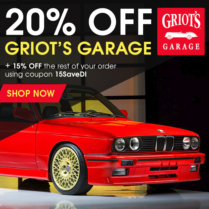20% Off Griot's Garage + 15% off the rest of your order using coupon 15SaveDI - Shop Now