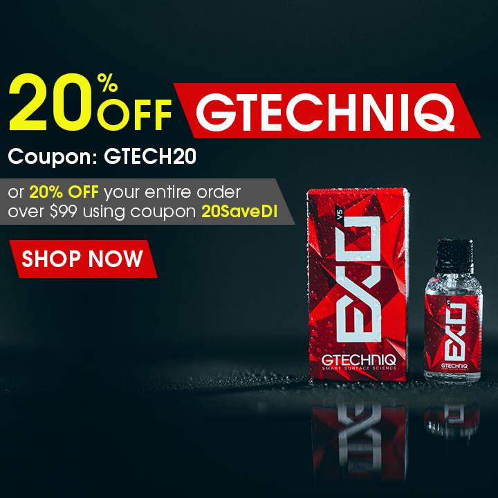 20% Off Gtechniq - Coupon GTECH20 or 20% off your entire order over $99 using coupon 20SaveDI - Shop Now