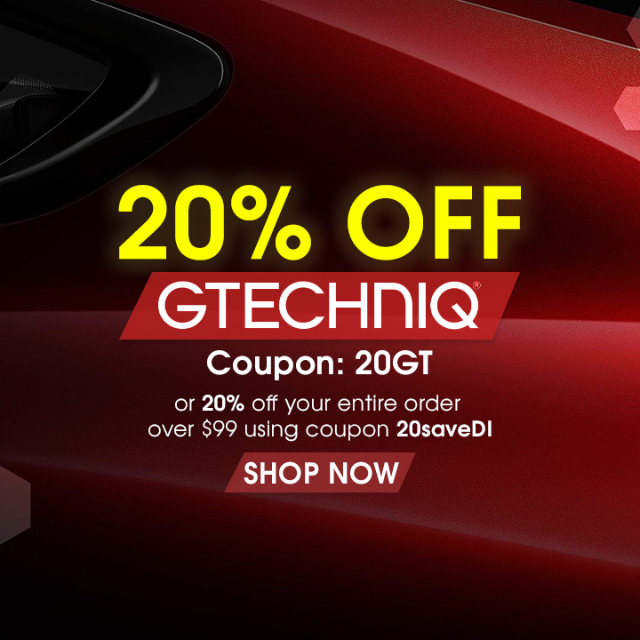 20% Off Gtechniq Coupon 20GT or 20% off your entire order over $99 using coupon 20saveDI - Shop Now