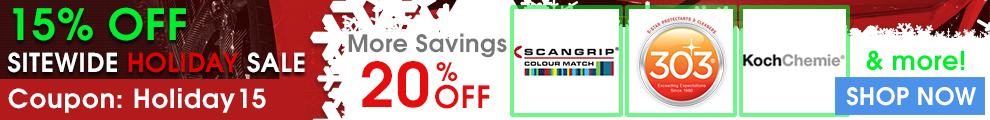 15% Off Sitewide Holiday Sale - Coupon Holiday15 - More Savings 20% Off Scangrip, 303, Koch Chemie, and more - Shop Now