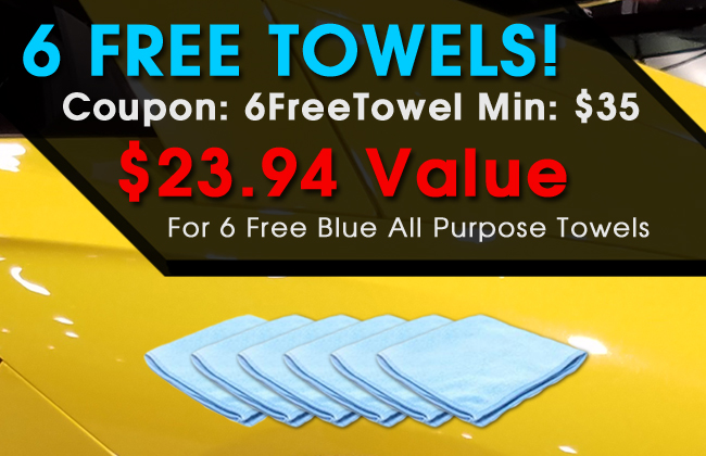 6 Free Towels! Coupon: 6FreeTowel Min: $35 - $23.94 Vlaue For 6 Free Blue All Purpose Towels