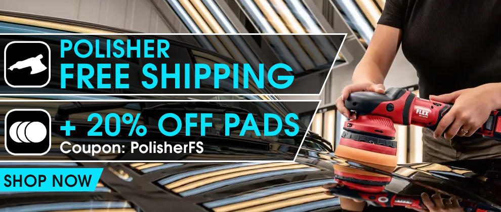 Polisher Free Shipping + 20% Off Pads Coupon PolisherFS - Shop Now