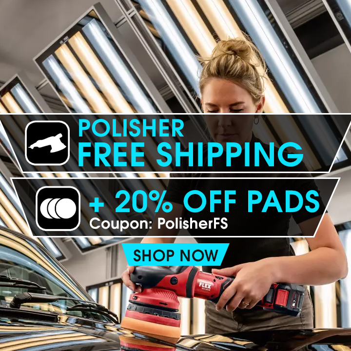 Polisher Free Shipping + 20% Off Pads Coupon PolisherFS - Shop Now