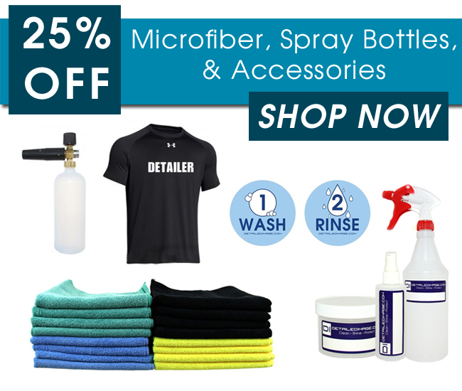 25% Off Microfiber, Spray Bottles, & Accessories