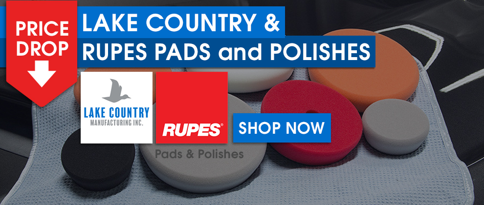Price Drop - Lake Country & Rupes Pads and Polishes - Shop Now
