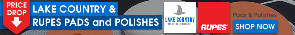 Price Drop - Lake Country & Rupes Pads and Polishes - Shop Now