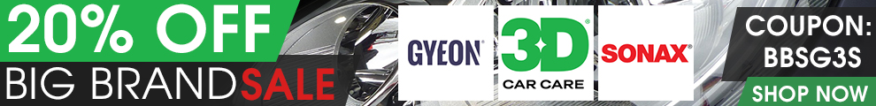 20% Off Big Brand Sale - Coupon BBSG3S - Gyeon, 3D, Sonax - Shop Now