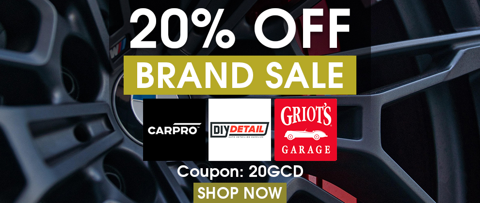 20% Off Brand Sale - CarPro, DIY Detail, Griot's Garage - Coupon 20GCD - Shop Now