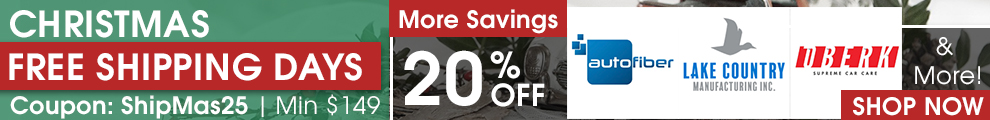 Christmas Free Shipping Days - Coupon ShipMas25 - Min $149 - More Savings - 20% Off Autofiber, Lake Country, Oberk, and More - Shop Now