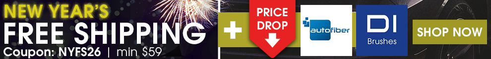 New Year's Free Shipping Coupon NYFS26 Min $59 + Price Drop - Autofiber and DI Brushes - Shop Now