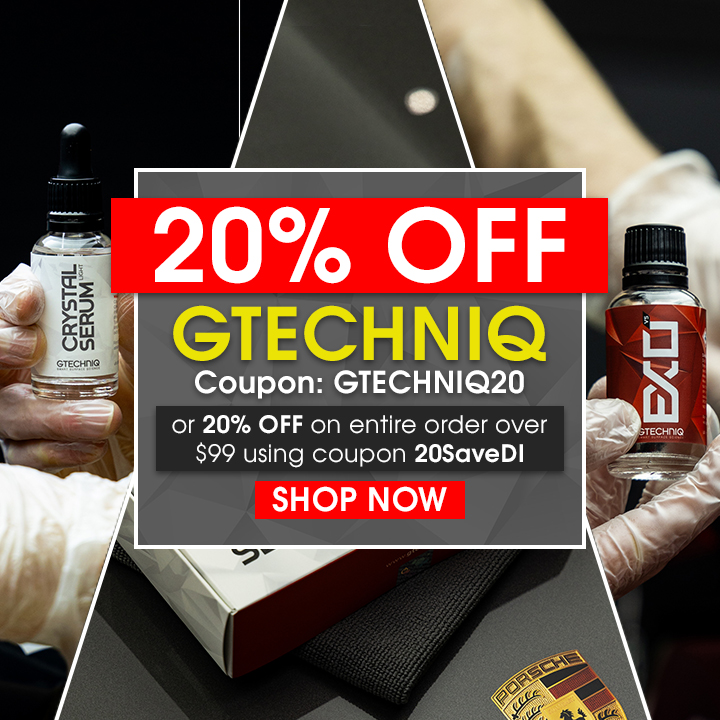 20% Off Gtechniq Coupon GTECHNIQ20 or 20% Off Your Entire Order Over $99 Using Coupon 20SaveDI- Shop Now