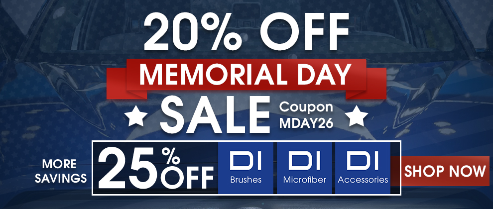 20% Off Memorial Day Sale - Coupon MDAY26 - More Savings 25% Off DI Brushes, DI Microfiber, and DI Accessories - Shop Now