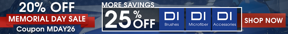 20% Off Memorial Day Sale - Coupon MDAY26 - More Savings 25% Off DI Brushes, DI Microfiber, and DI Accessories - Shop Now