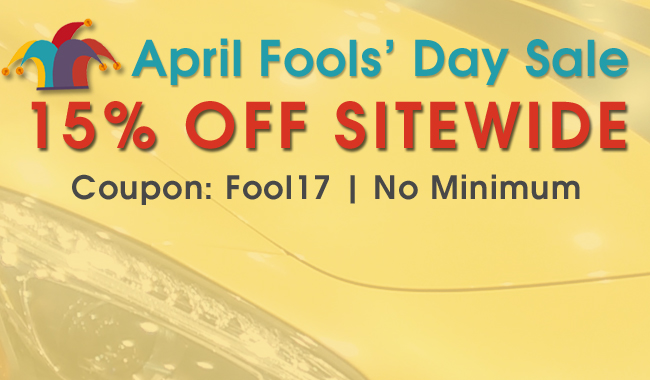 April Fools' Day Sale! 15% Off Sitewide! Coupon: Fool17 - No Minimum