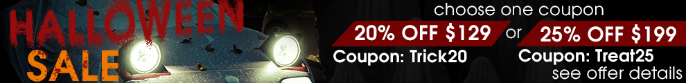 Halloween Sale - Choose One Coupon - 20% Off $129 Trick20 or 25% Off $199 Treat25 - see offer details