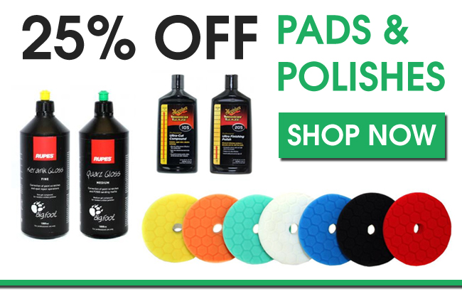 25% Off Pads & Polishes - Shop Now