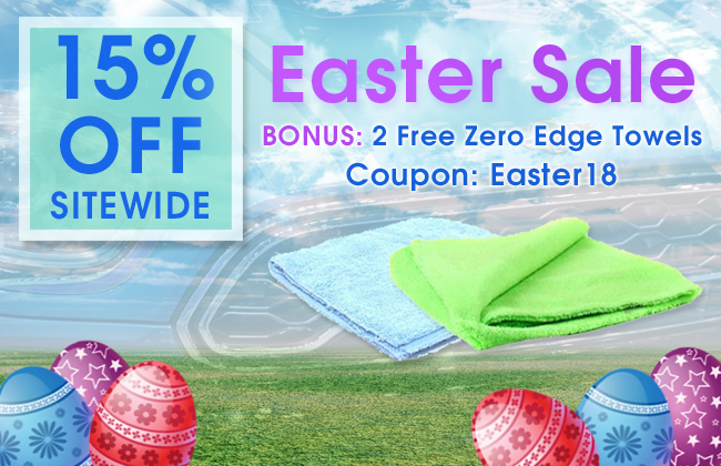 15% Off Sitewide Easter Sale - Bonus: 2 Free Zero Edge Towels - Coupon Easter18