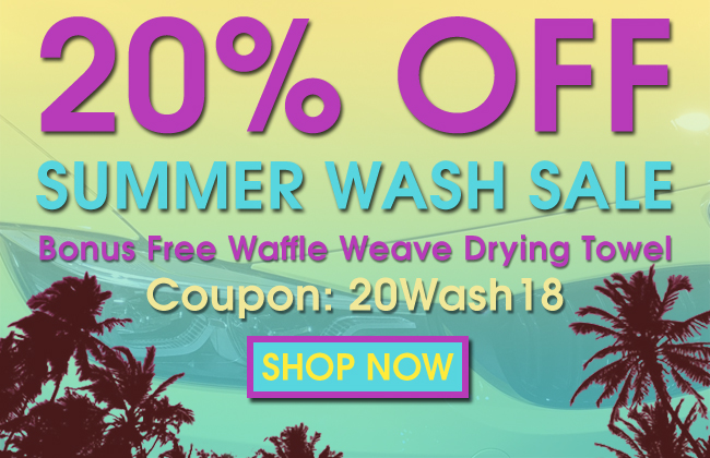20% Off Summer Was Sale + Bonus Free Waffle Weave Drying Towel - Coupon 20Wash18 - Shop Now
