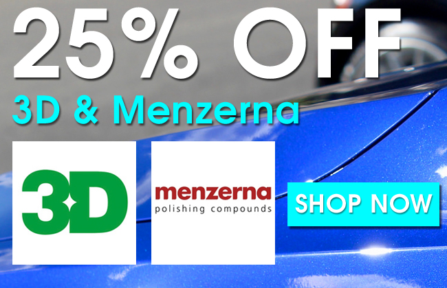 25% Off 3D & Menzerna - Shop Now