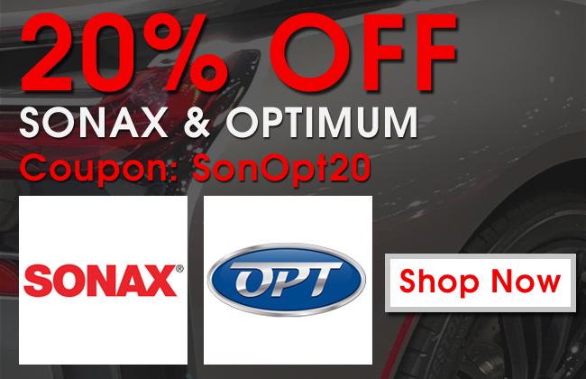 20% Off Sonax and Optimum - Coupon SonOpt20 - Shop Now