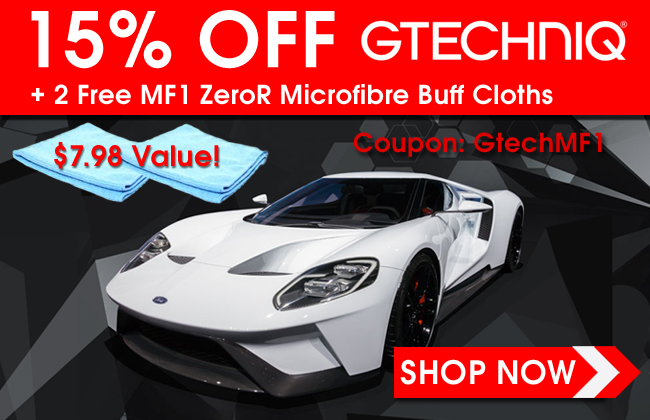 15% Off Gtechniq + 2 Free MF1 ZeroR Microfibre Buff Cloths - $7.98 Value - Coupon: GtechMF1 - Shop Now