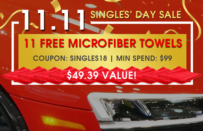 11.11 Singles' Day Sale - 11 Free Microfiber Towels - Coupon SINGLES18 - Min Spend $99