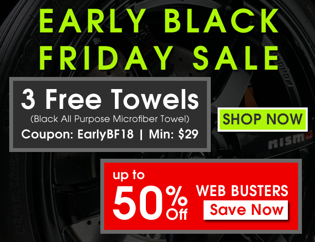 Early Black Friday Sale - 3 Free Towels Coupon EarlyBF18 - Min $29 - Up To 50% Off Web Busters - Save Now