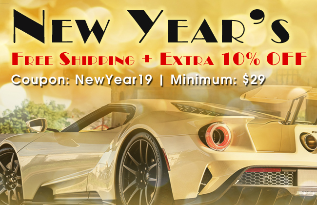 New Year's Free Shipping + Extra 10% Off - Coupon NewYear19 - Minimum $29
