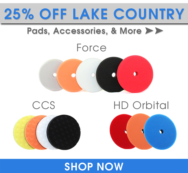 25% Off Lake Country Pads, Accessories, & More!