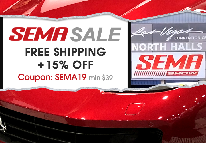 SEMA Sale - Free Shipping + 15% Off - Coupon SEMA19 min $39 - see offer details