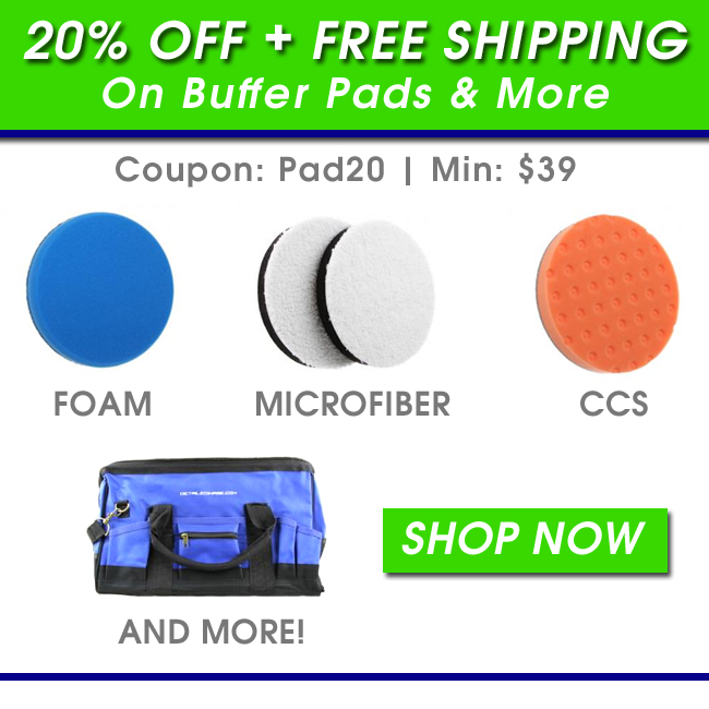 20% Off + Free Shipping On Buffer Pads & More!