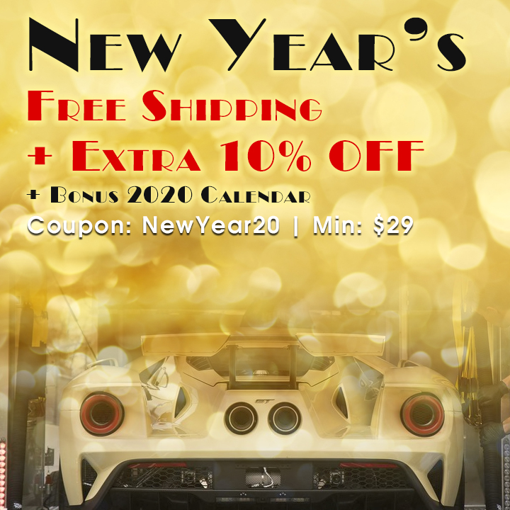 New Year's Free Shipping + Extra 10% Off + Bonus 2020 Calendar - Coupon NewYear20 - Min $29