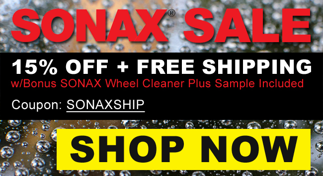 SONAX SALE: 15% Off + Free Shipping