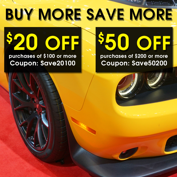 Buy More Save More - $20 off purchases of $100 or more coupon Save20100 or $50 off purchases of $200 or more coupon Save50200