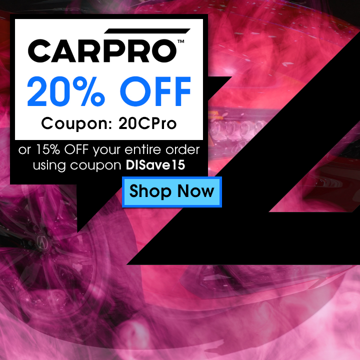 CarPro 20% Off - Coupon 20CPro or 15% Off your entire order using coupon DISave15 - Shop Now