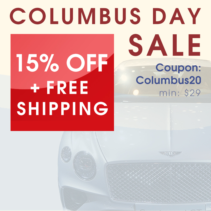 Columbus Day Sale - 15% Off + Free Shipping - Coupon Columbus20 - Min $29