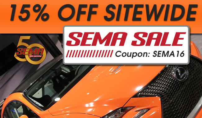 SEMA SALE: 15% Off Sitewide - Coupon: SEMA16
