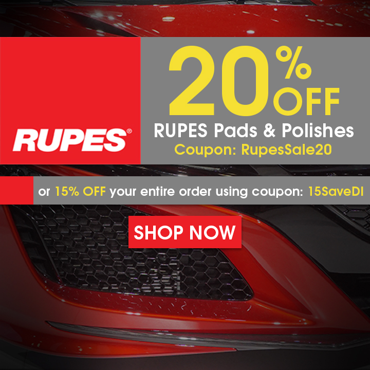 20% Off Rupes Pads & Polishes Coupon RupesSale20 or 15% Off Your Entire Order Using Coupon 15SaveDI - Shop Now