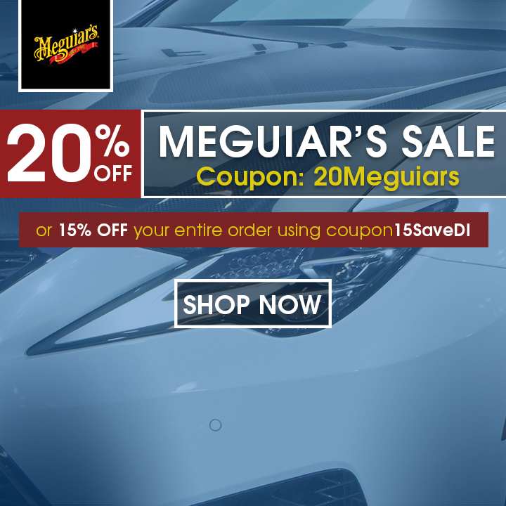 20% Off Meguiar's Sale Coupon 20Meguiars or 15% Off Your Entire Order Using Coupon 15SaveDI - Shop Now