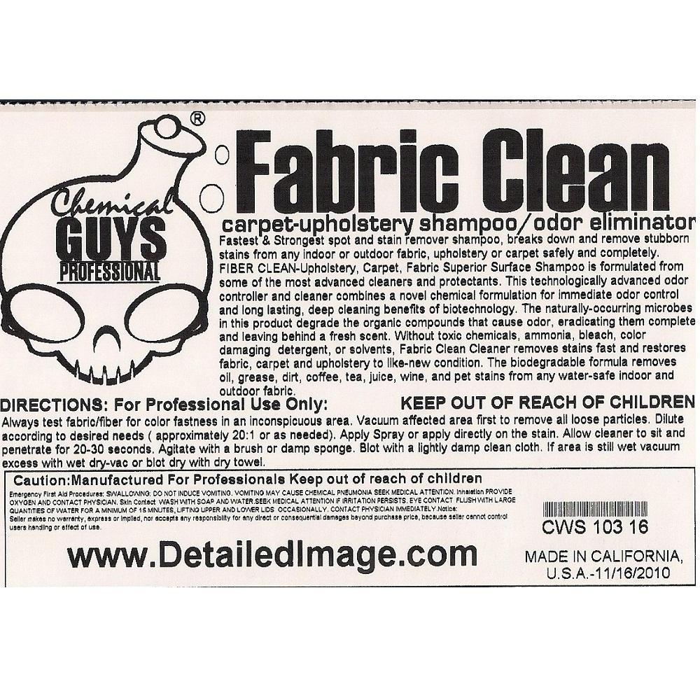 Chemical Guys Fabric Clean 16 oz Free Shipping Available Detailed