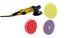 6-Piece DA Polishing Pad Kit - 5 Foam Pads & 1 Wool Pad, 6.5 Inch Grip Backing